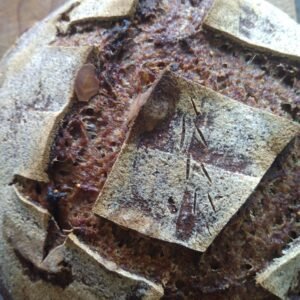 Alternative view of Fig Walnut Sourdough Loaf